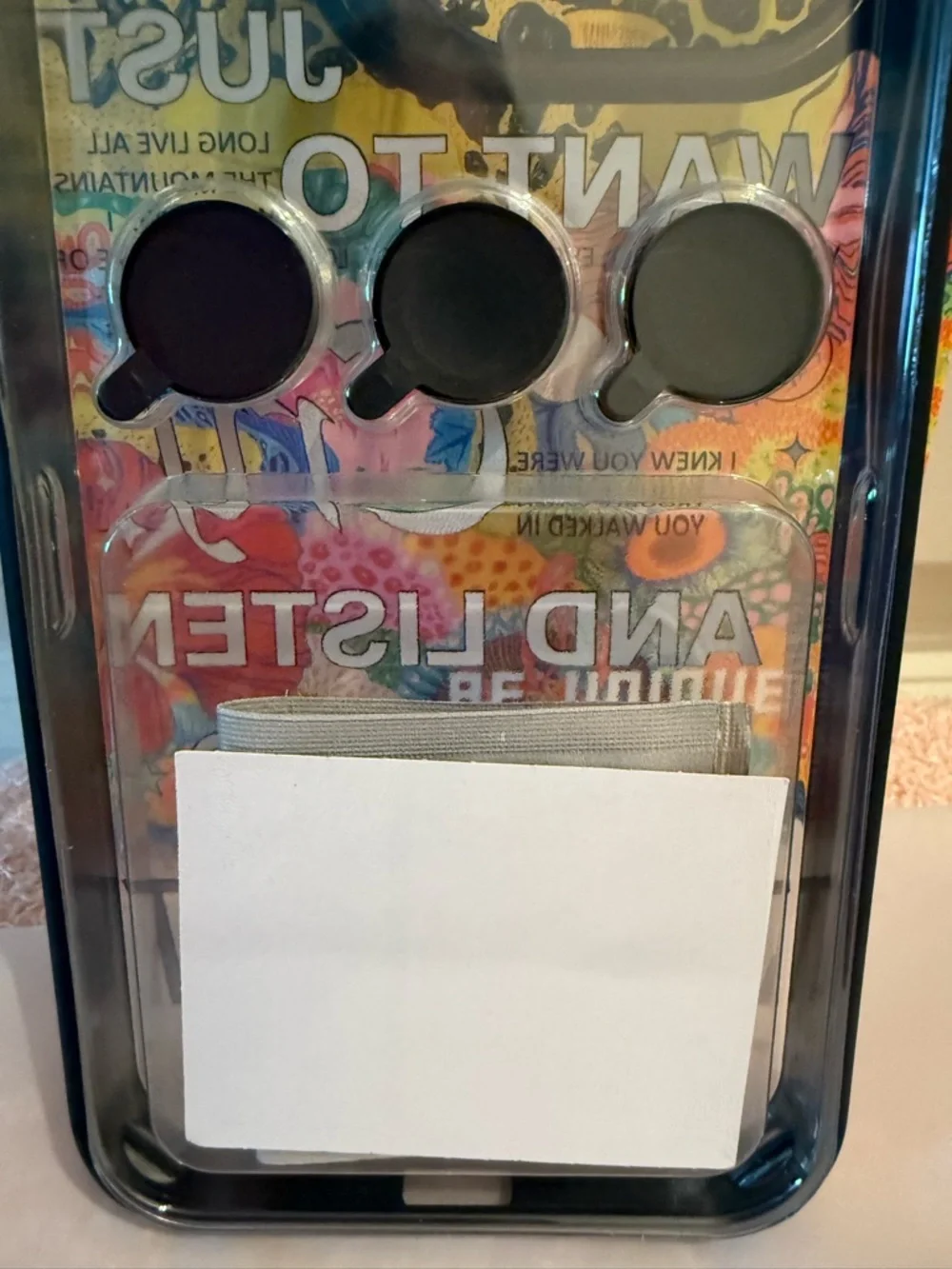 Taylor Swift Clear Graphic Phone Case - Black Trim